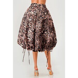 Women Enchanting Leopard Midi Skirt